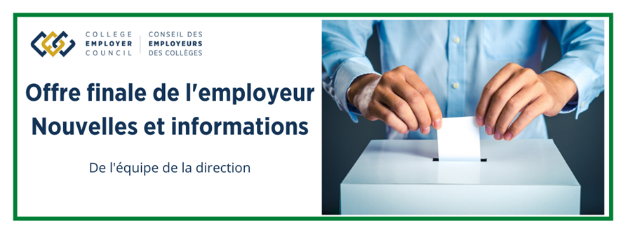 Offre finale de l'employeur Nouvelles et informations